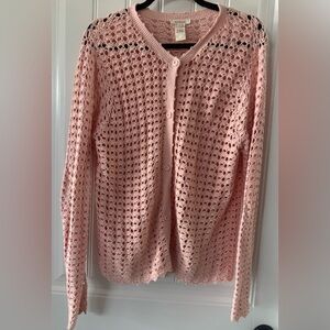 Sundance Pink Crochet Women's Cardigan